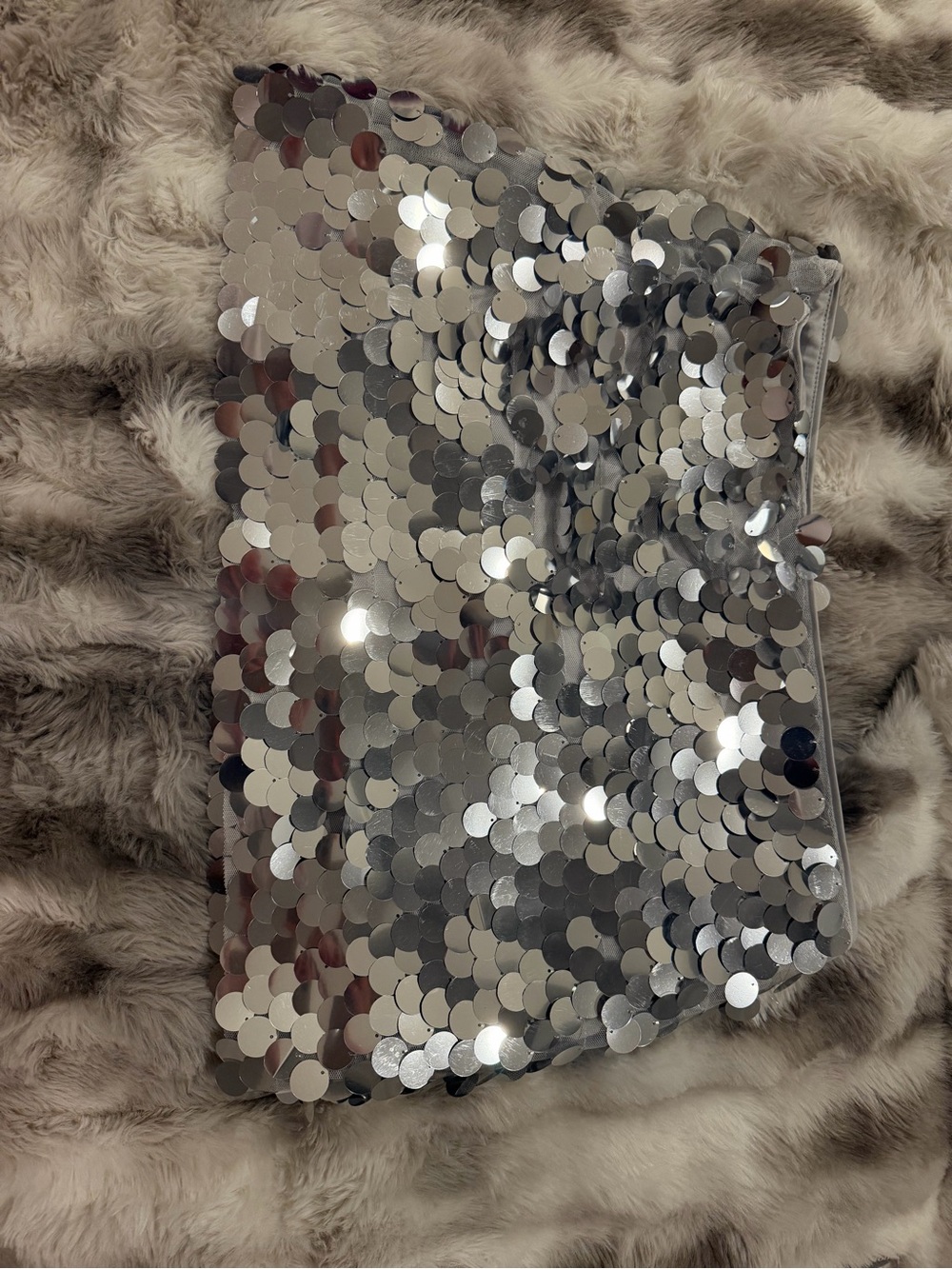 Silver Sequin Mini Skirt- NEW WITH TAGS